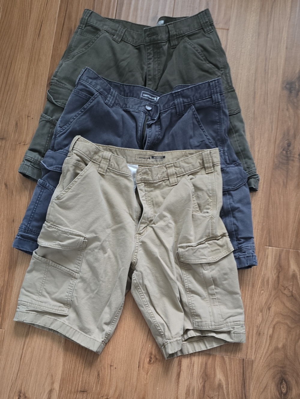Carhartt Men’s Cargo Shorts - Khaki Three Pairs